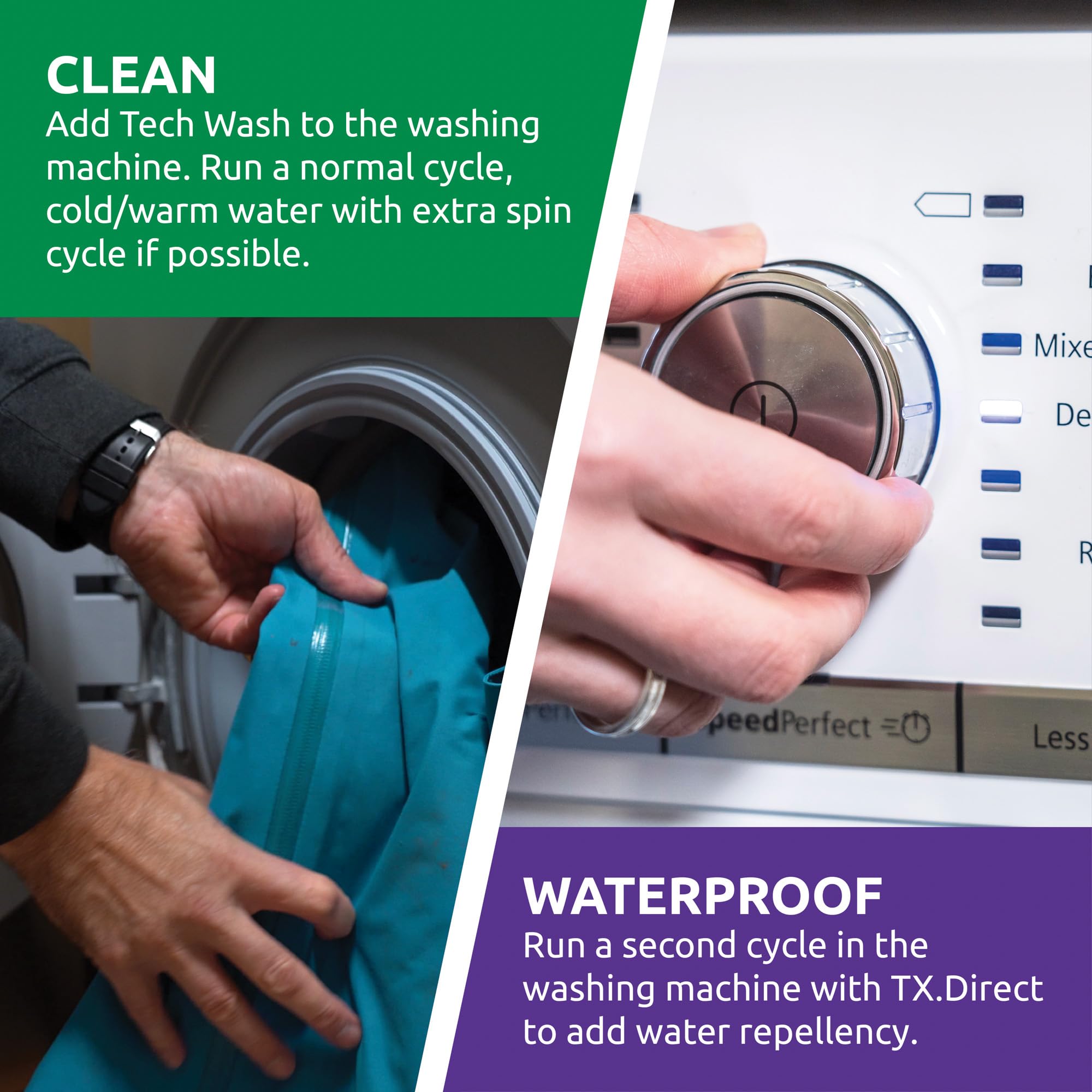 Nikwax Softshell Cleaning & Waterproofing DUO-Pack, Cleans and Restores DWR Water Repellency in Jackets, Pants, Vests, Outerwear, Ski and Snow Gear