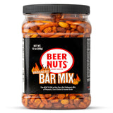 Beer Nuts Habanero Bar Mix, Fiery Hot Habanero Mix Of Peanuts, Corn Sticks & Insane Grain, Spicy Bar Mix for Any Party, Resealable Jar (12oz
