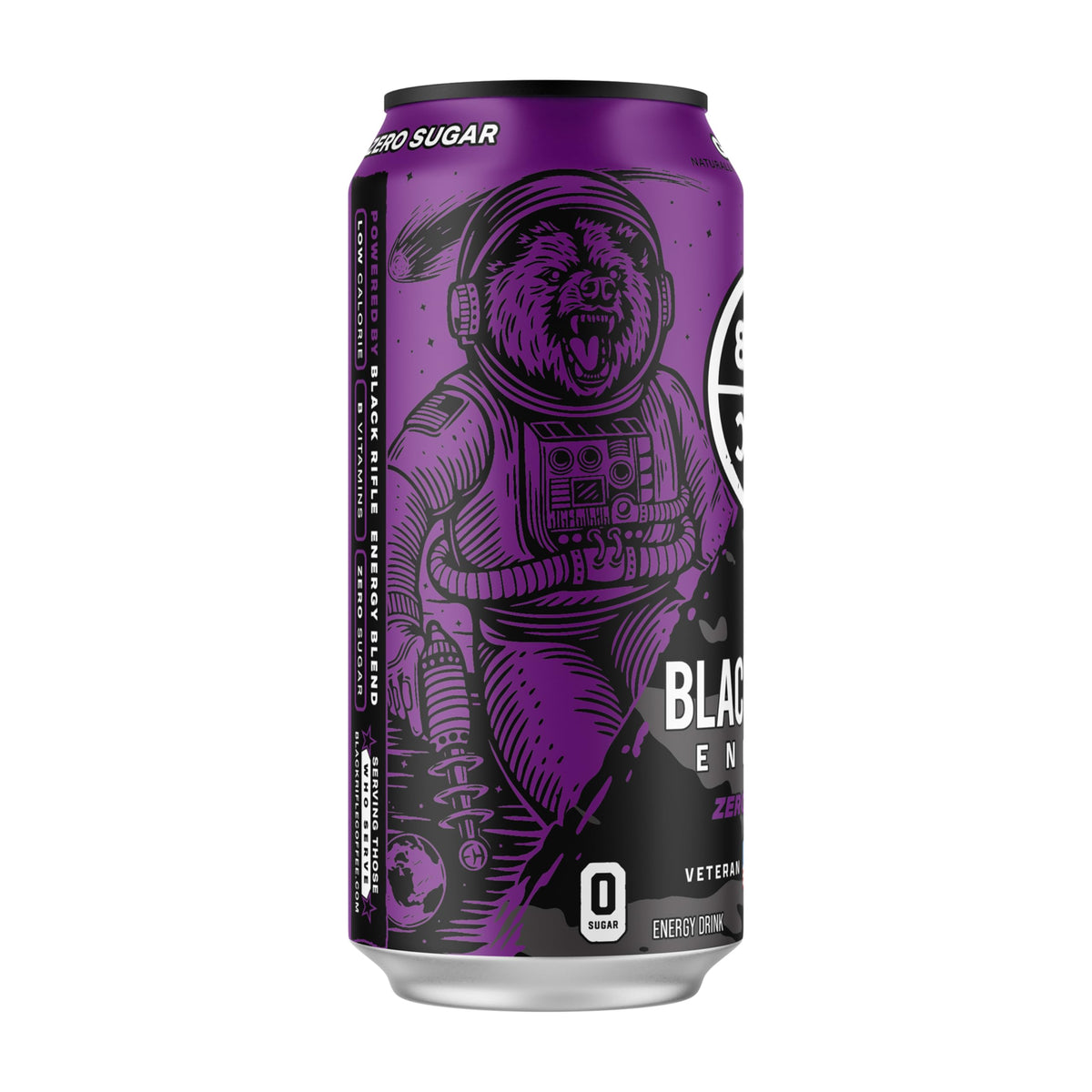 Black Rifle Energy GrapeX Zero Sugar Energy Drink, 200mg Caffeine, 16 fl oz can (Pack of 12