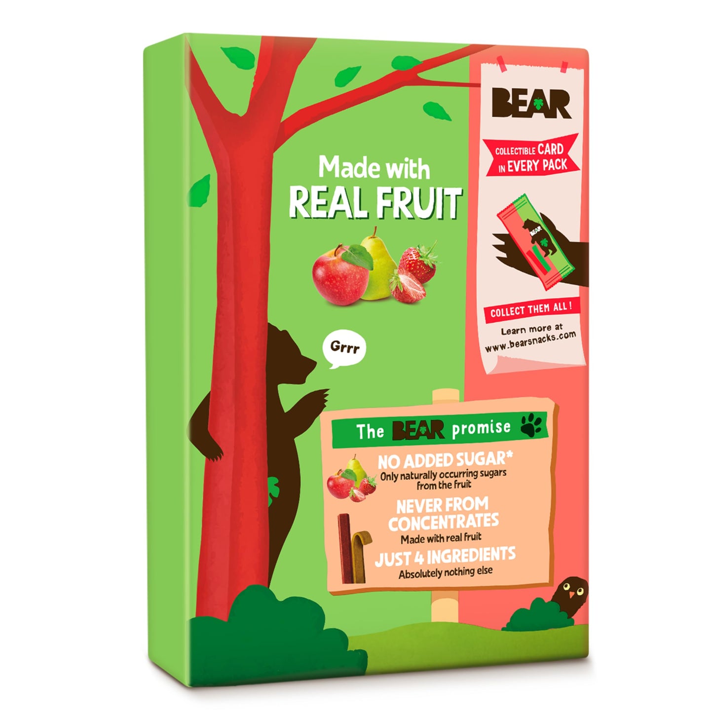 Bear, Fruit Splits Strawberry Apple, 3.5 Ounce