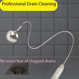 2Pcs Hard Limescale & Solid Blockage Remover - Flexible Drain Snake for Stubborn Clogs in Kitchen Sink, Bathroom, Shower & Water Heater Pipes