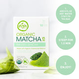 Aiya Organic Matcha Infused Sencha | Organic Ceremonial Matcha Green Tea, Organic Sencha | 10 Count