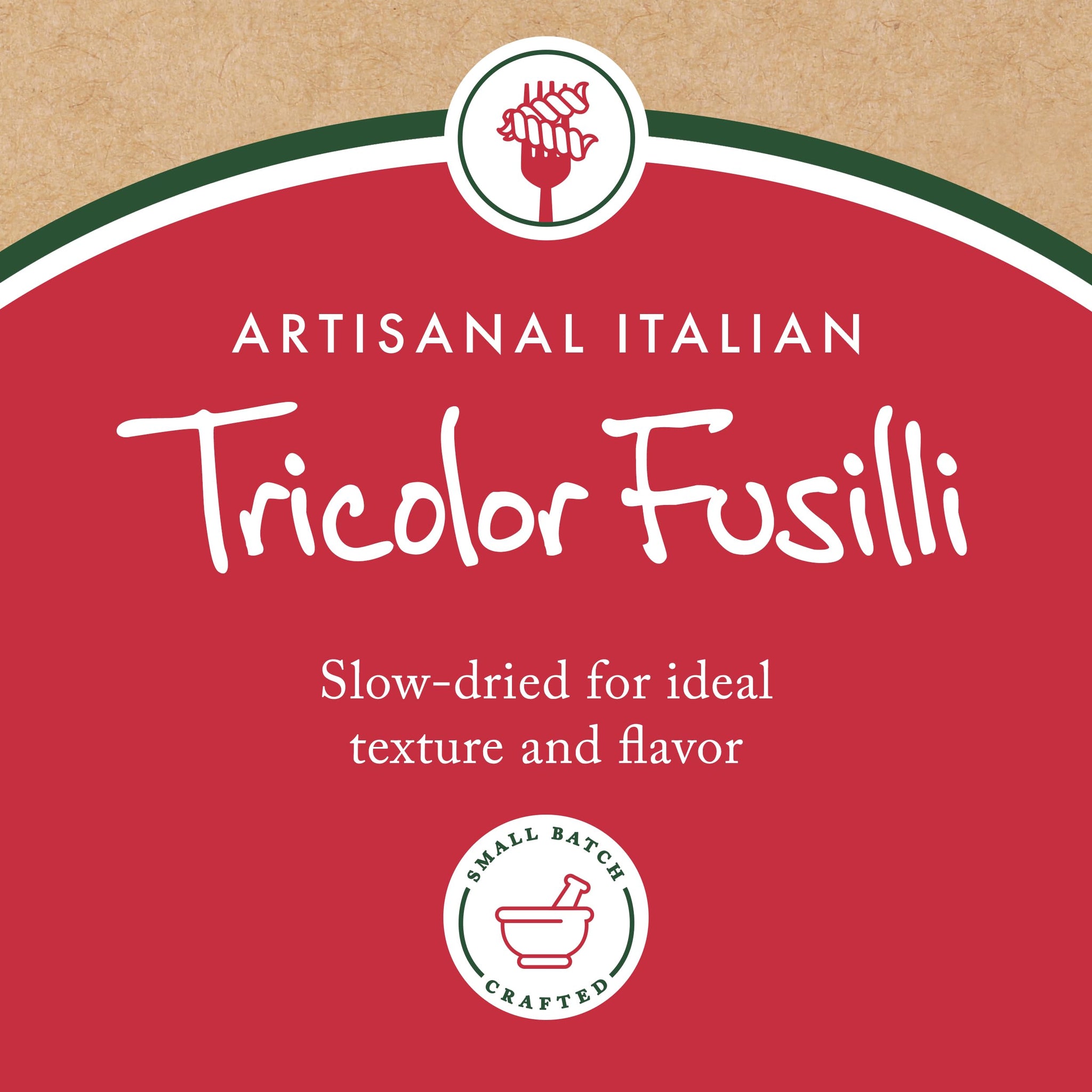 Montebello Organic Tricolor Fusilli, 1 lb