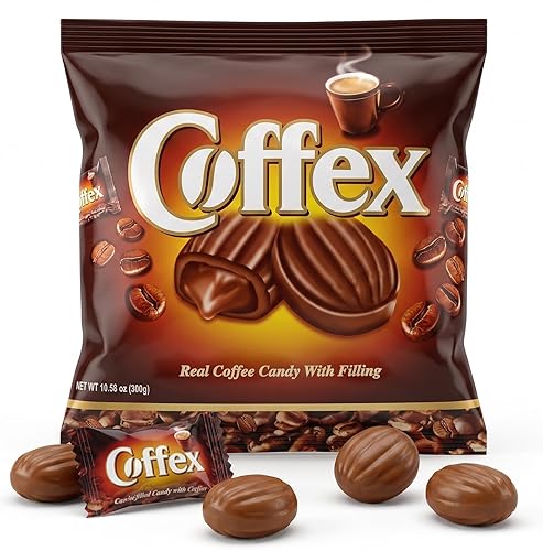 UNIQBITE Coffee Candy With Filling, Smooth Creamy Individually Wrapped Center-Filled Espresso Coffee Flavored Hard Candy Bonbon, Quick Caffeine Fix
