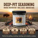Montana Original Western Rub Seasoning - Deep Pit Gourmet 32 oz Jar - Bounty Foods Bring Out Natural Flavors of Meat - Buffalo - Pork - Beef - Fish