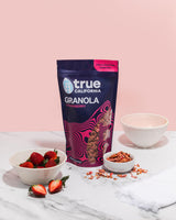 True California Strawberry Granola (1 LB) Gluten Free, Non-GMO, Clean-Label Ingredients - Plant-Based, Vegan - Made with Almonds, Coconut, Walnuts