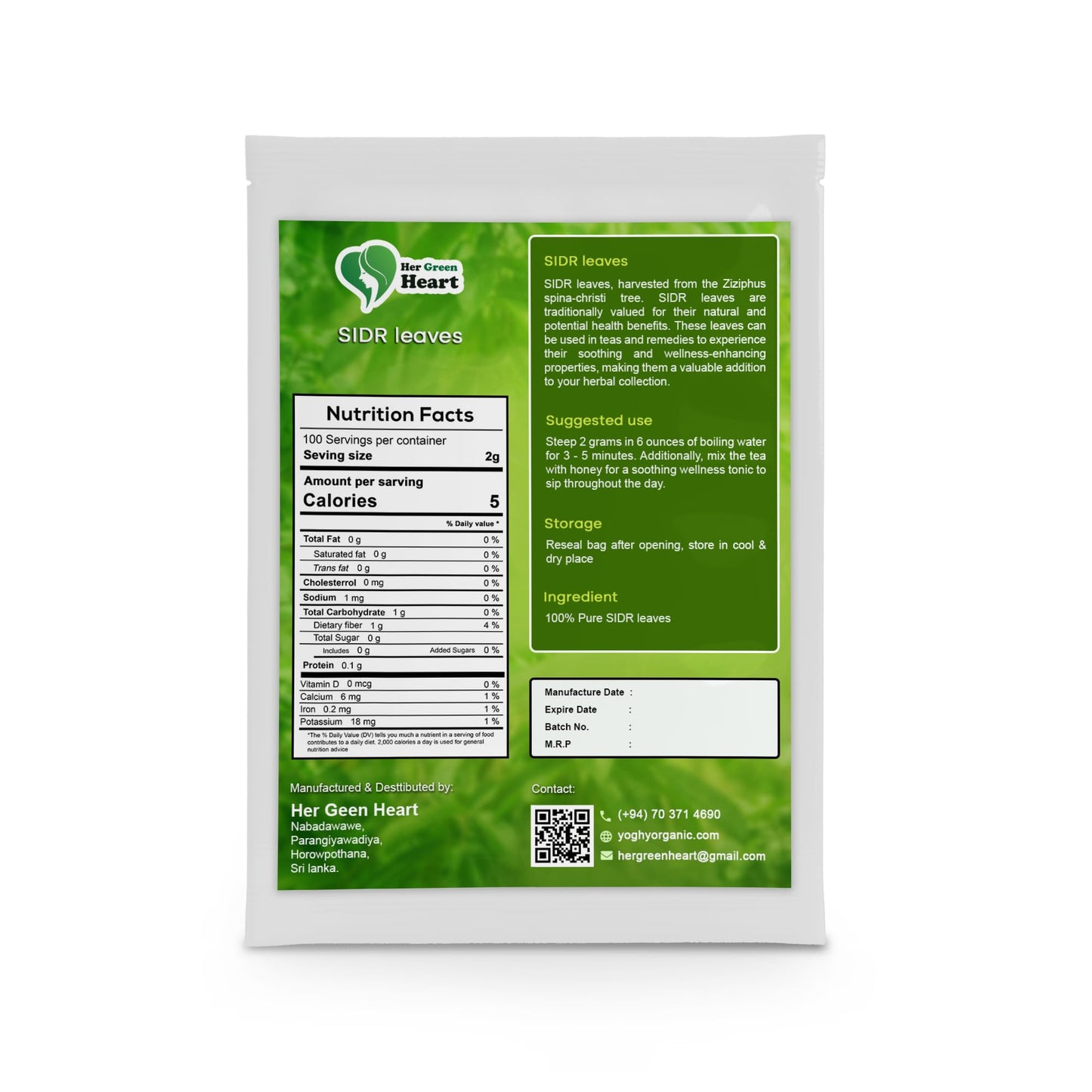 Sidr Leaves - 100% Pure, Dried Organic Sidr Leaves Tea for Culinary and Natural Use