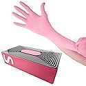 Waxness Cosmetology Nitrile Gloves - Pink, Small Size, 100 pcs - Powder Free, Latex-Free Disposable Gloves for Waxing and Beauty Use