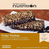Nutmeg State Nutrition High Protein Snack and Meal Replacement Bar/Diet Bars - Fudge Graham (7ct) - Trans Fat Free, Aspartame Free, Kosher, High Fiber