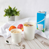 JOLLY PARTY 50pack 16oz Paper Soup Containers with Lids, Disposable Paper Food Cups, Ice Cream Cups, Food Storage with Lids, Microwavable and Freezer