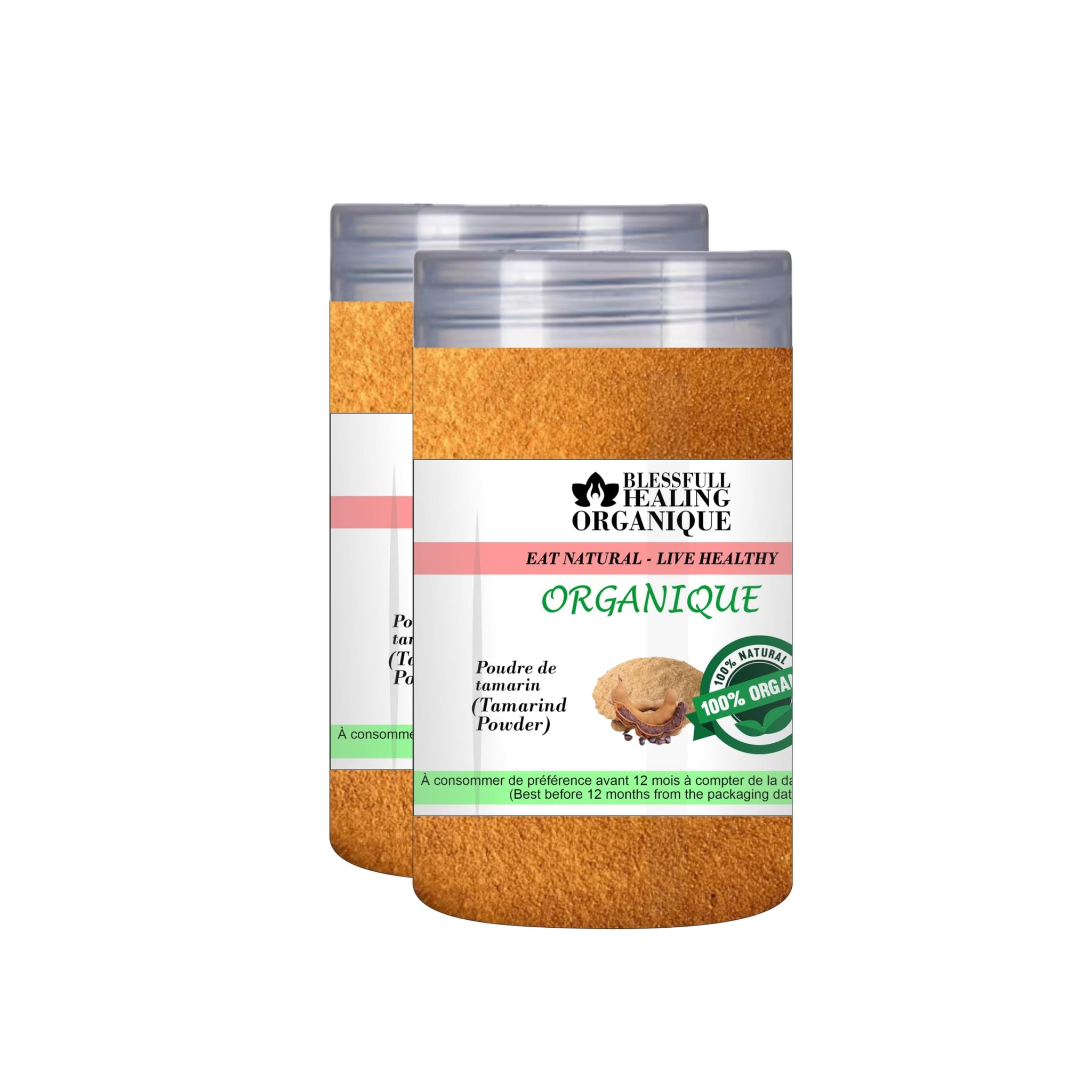 Blessfull Healing Organic Tamarind Powder 100 Gram (3.52 oz) Each (Pack Of 2) = 200 Grams, Vegan