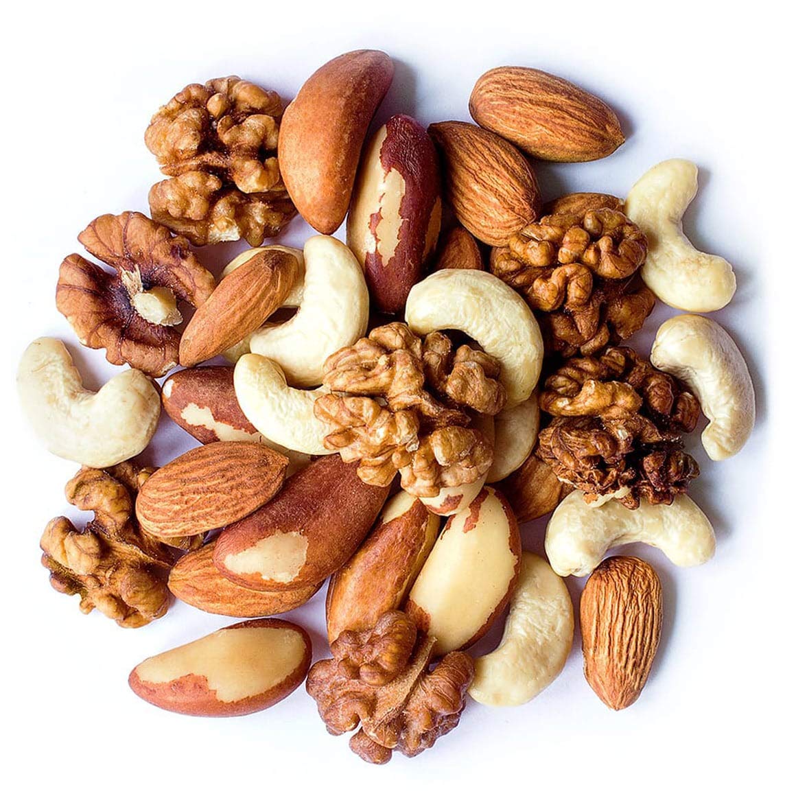 Food to Live - Mixed Raw Nuts, 1 Pound Cashews, Brazil Nuts, Walnuts, Almonds, Unsalted, Raw, Kosher, Vegan, Bulk