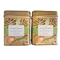 The Secret Garden Organic Tea 2.64 Oz Pack Of 2! 100 Tea Bags Ginger Peach Flavored Black Tea! Herbal Blends Healthy Drink Tea! (Ginger Peach)