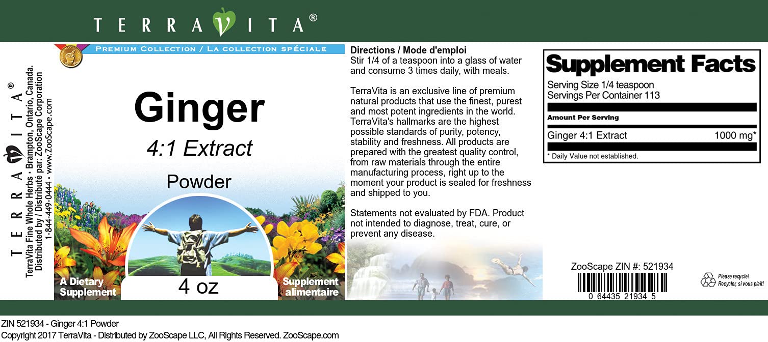Ginger 4:1 Powder (4 oz, ZIN: 521934)