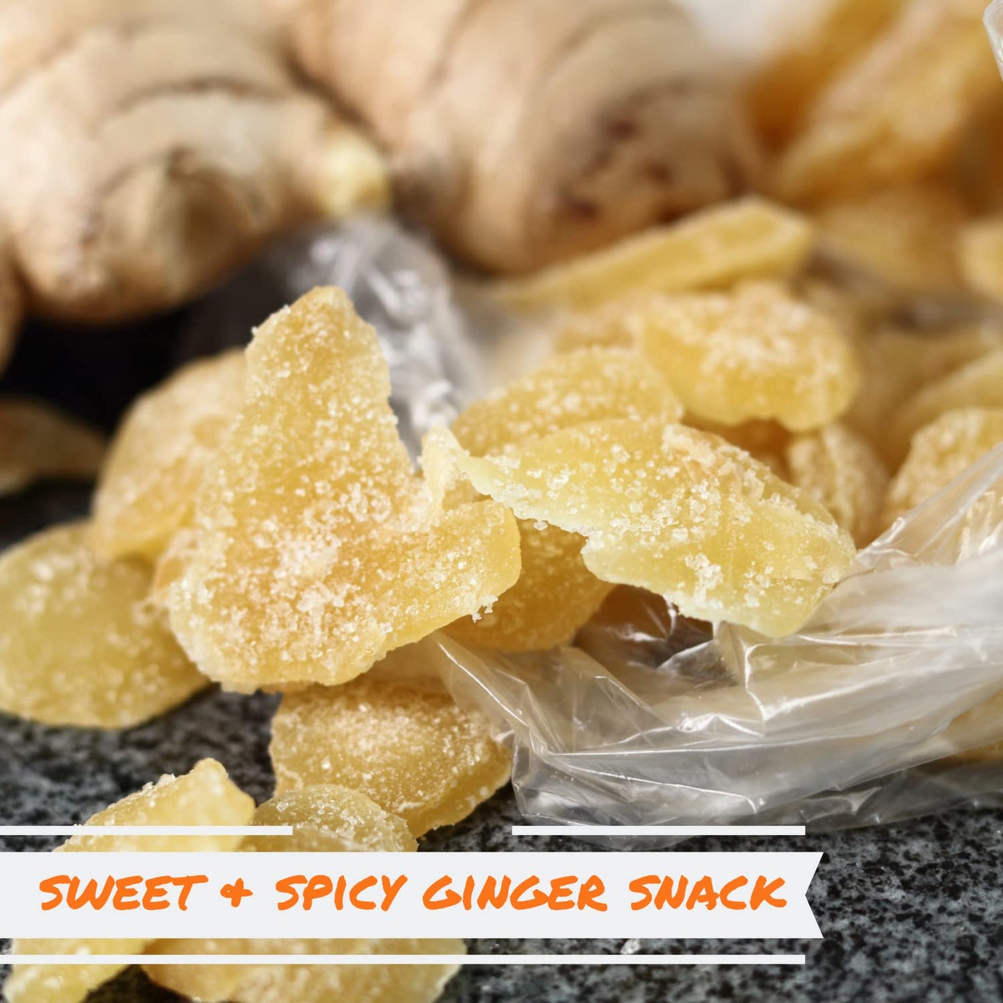Crystallized Ginger Slices by It's Delish, 5 Lbs Bulk | Candied Ginger Candy Fruit Chews Natural Dried Root with Sugar Crystals, Unsulphured, No Color