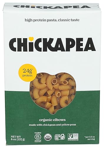 Chickapea Pasta, Pasta Chickpea Lentil Elbow Organic, 8 Ounce
