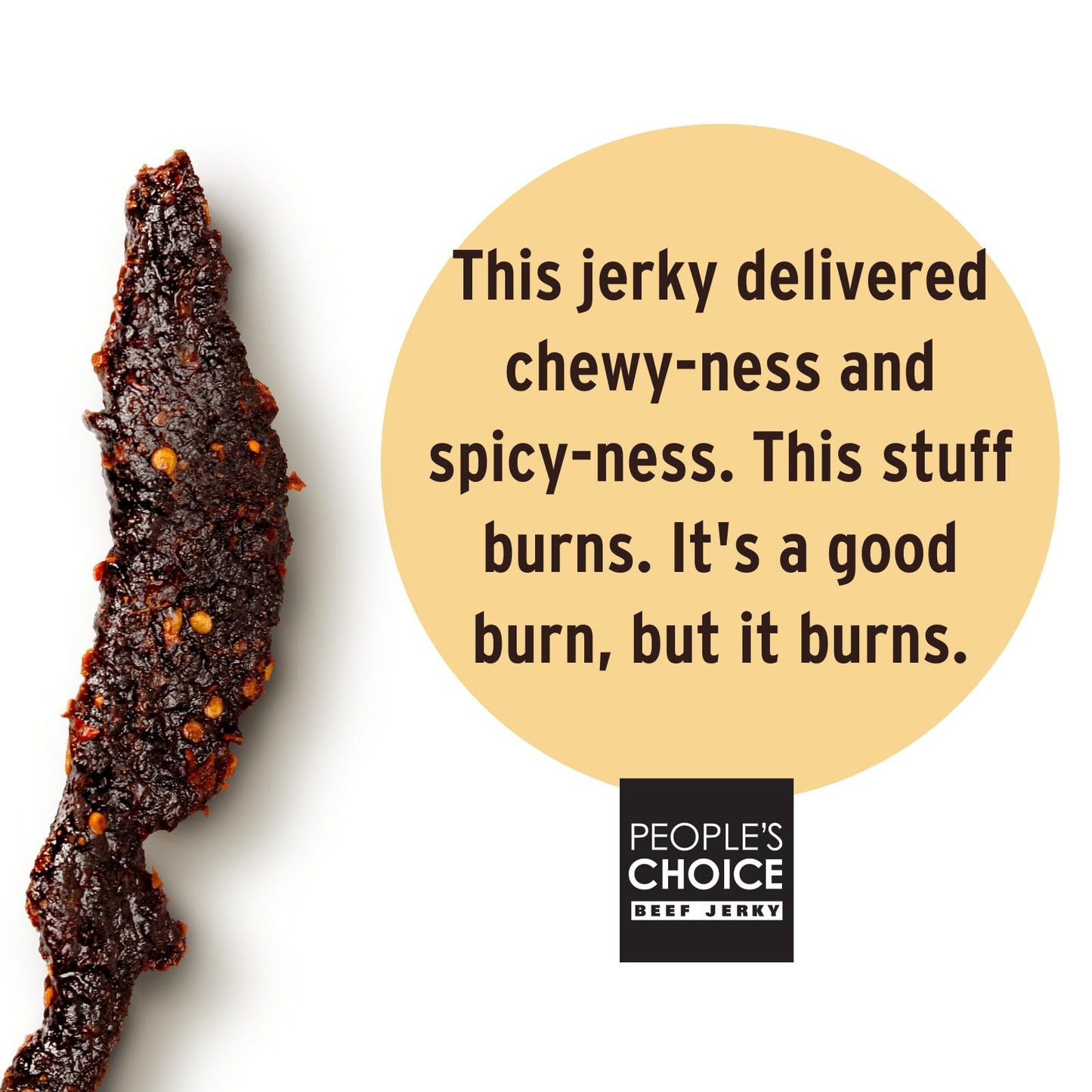 People’s Choice Beef Jerky - Test Kitchen - Hot Honey - Sweet & Spicy - 10g Protein - Made in USA - 1 Pound (16 oz) Bag