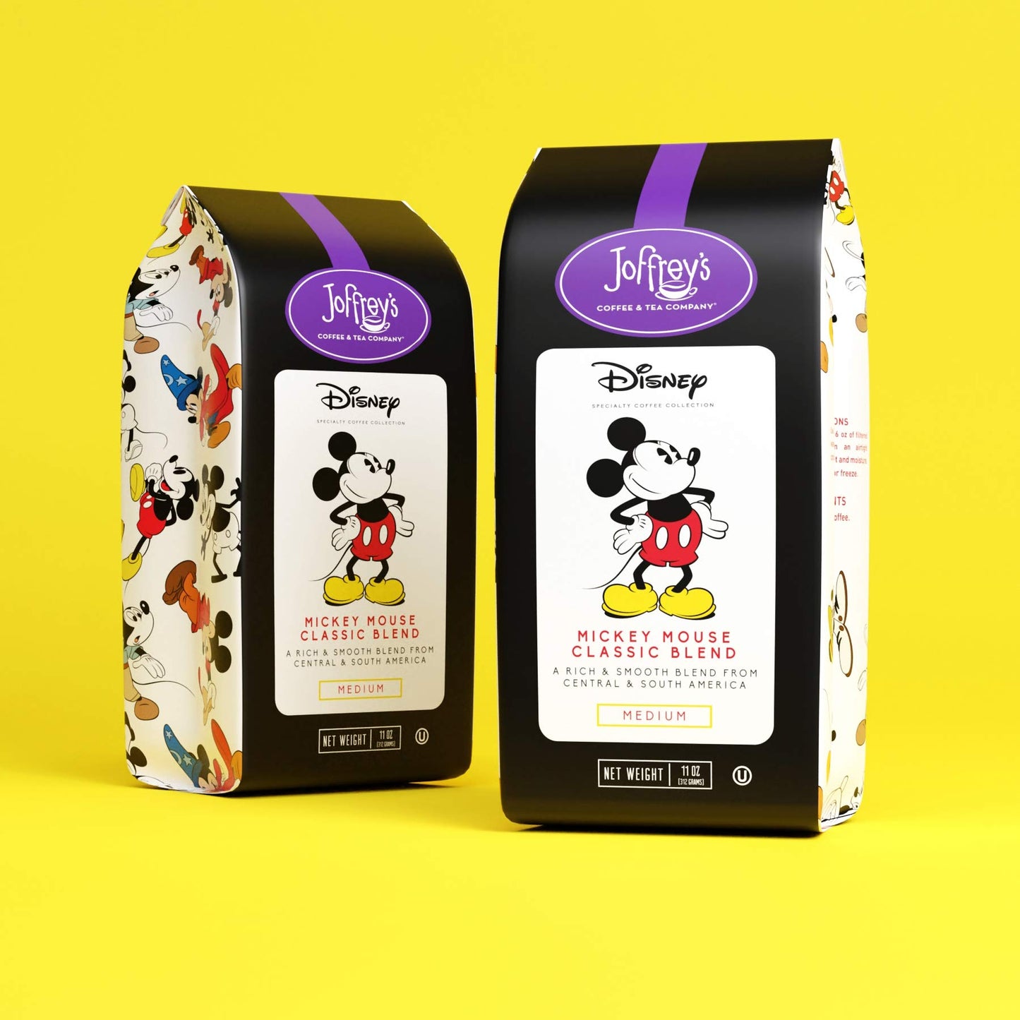 Joffrey's Coffee - Disney Mickey Mouse Classic Blend | Artisan Medium Roast, Arabica Coffee Beans, Smooth & Rich Flavor, Brew or French Press (Whole