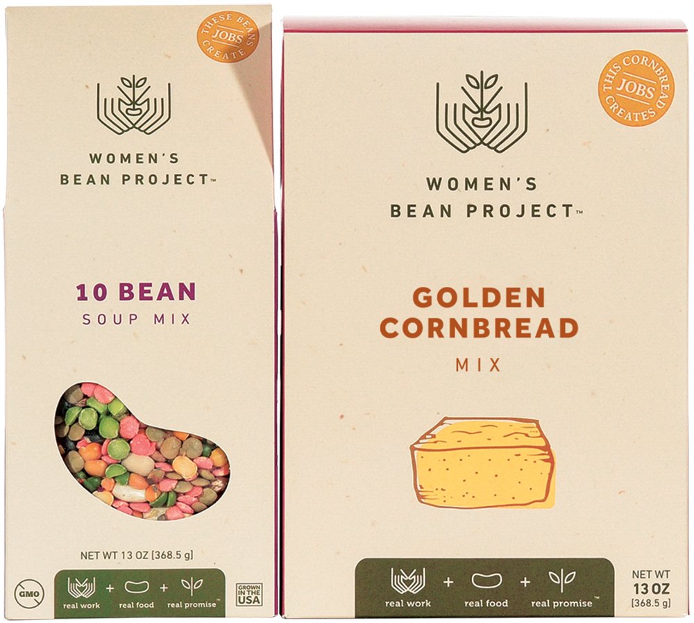 Women’s Bean Project Gift Bundle with 10 Bean Soup Mix and Cornbread, 2 Items