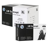 LW Concept Black Nitrile Disposable Gloves - Latex & Powder-Free (X-Large, Pallet of 90 Cases)