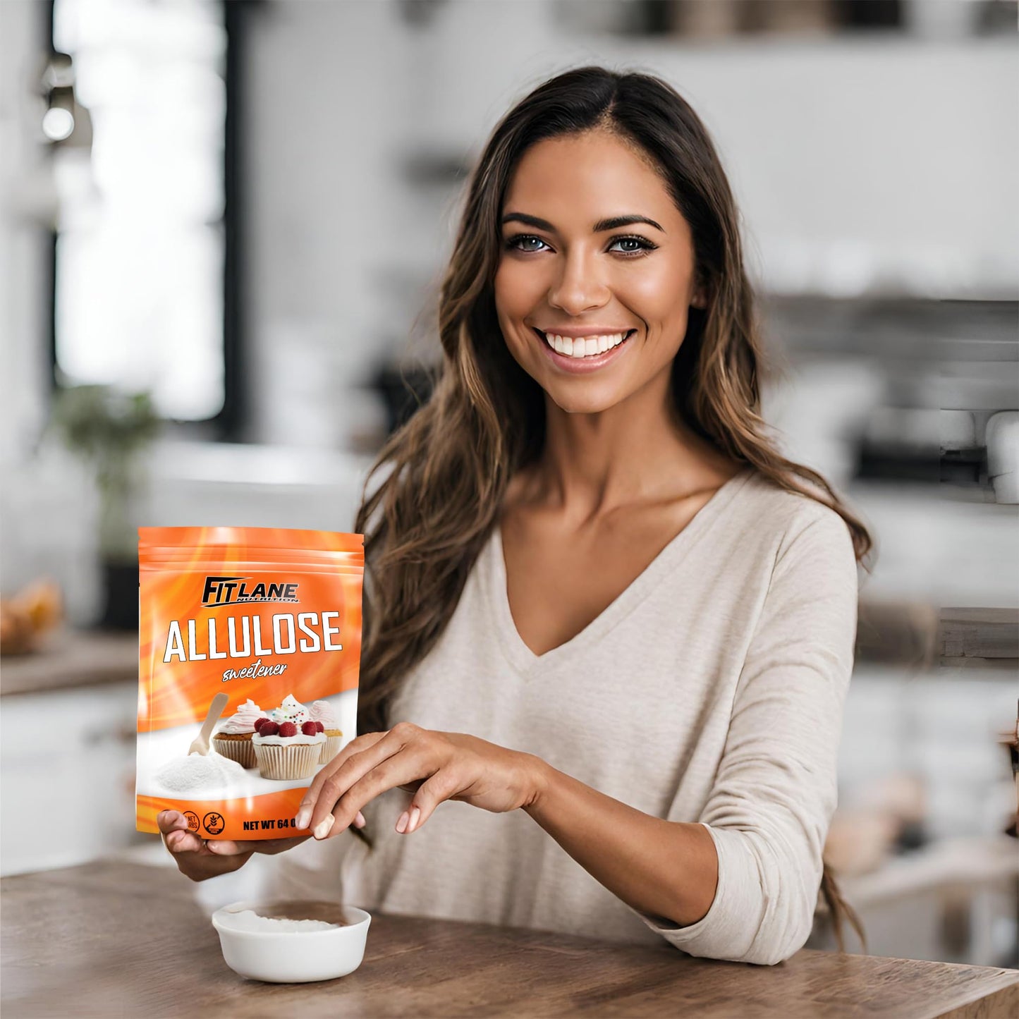 Allulose Sweetener 4 lbs - Pure Low Calorie Zero Net Carb Natural Keto Sugar Substitute With No Aftertaste - Perfect for Baking and Sweetening Your