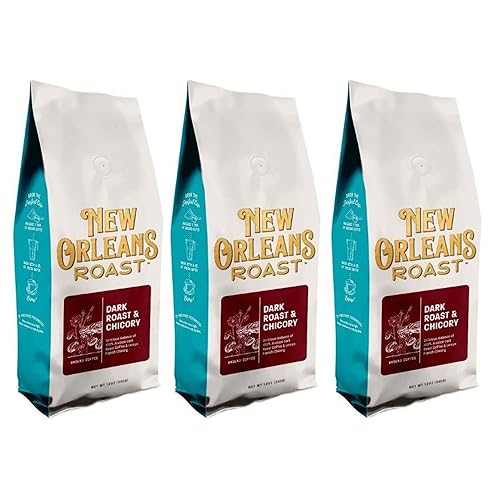 3 Bags, Dark Roast and Chicory, Ground, 12 oz. bags