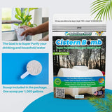 Solutions HOCL Power Clean with HOCL Cistern Tank Cleaner - Cistern Tank Bomb Cleaning Super Cleans your Cistern (100 Gram - Treats 5,000 Gallons)