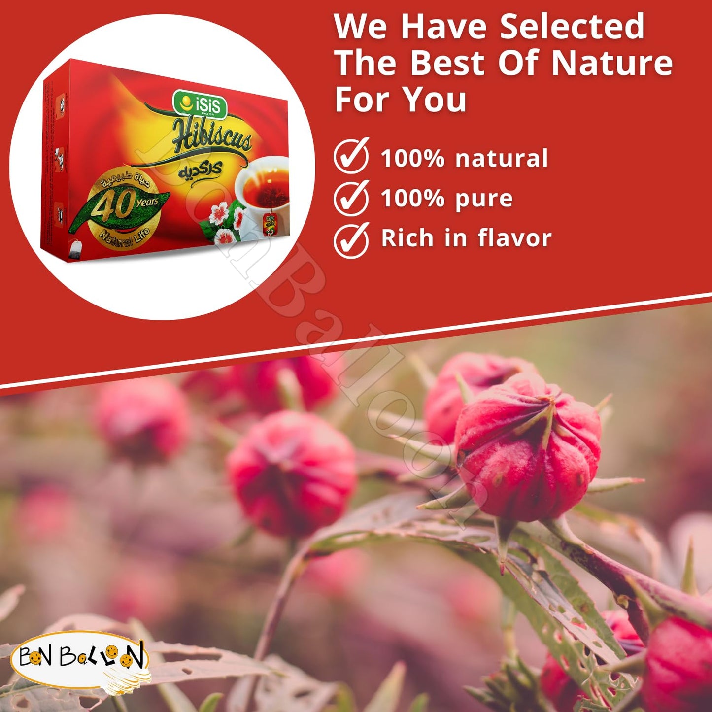 Isis Natural Egyptian Hibiscus Herbal Tea Bags Drinks To Carry It Everywhere For Perfect Start Egypt Aswani Aswan Chai Hybiscus Arab Arabic Herb Herbs