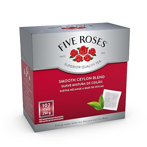 Five Roses Ceylon - 100 Tagless Teabags, (Pack of 3)