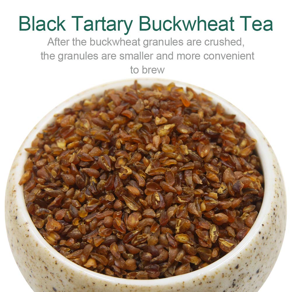FullChea - Himalayan Tartary Buckwheat Tea - Roasted Black Buckwheat - Loose Leaf Herbal Tea - Caffeine Free - NON-GMO - Gluten Free - 100% Natural