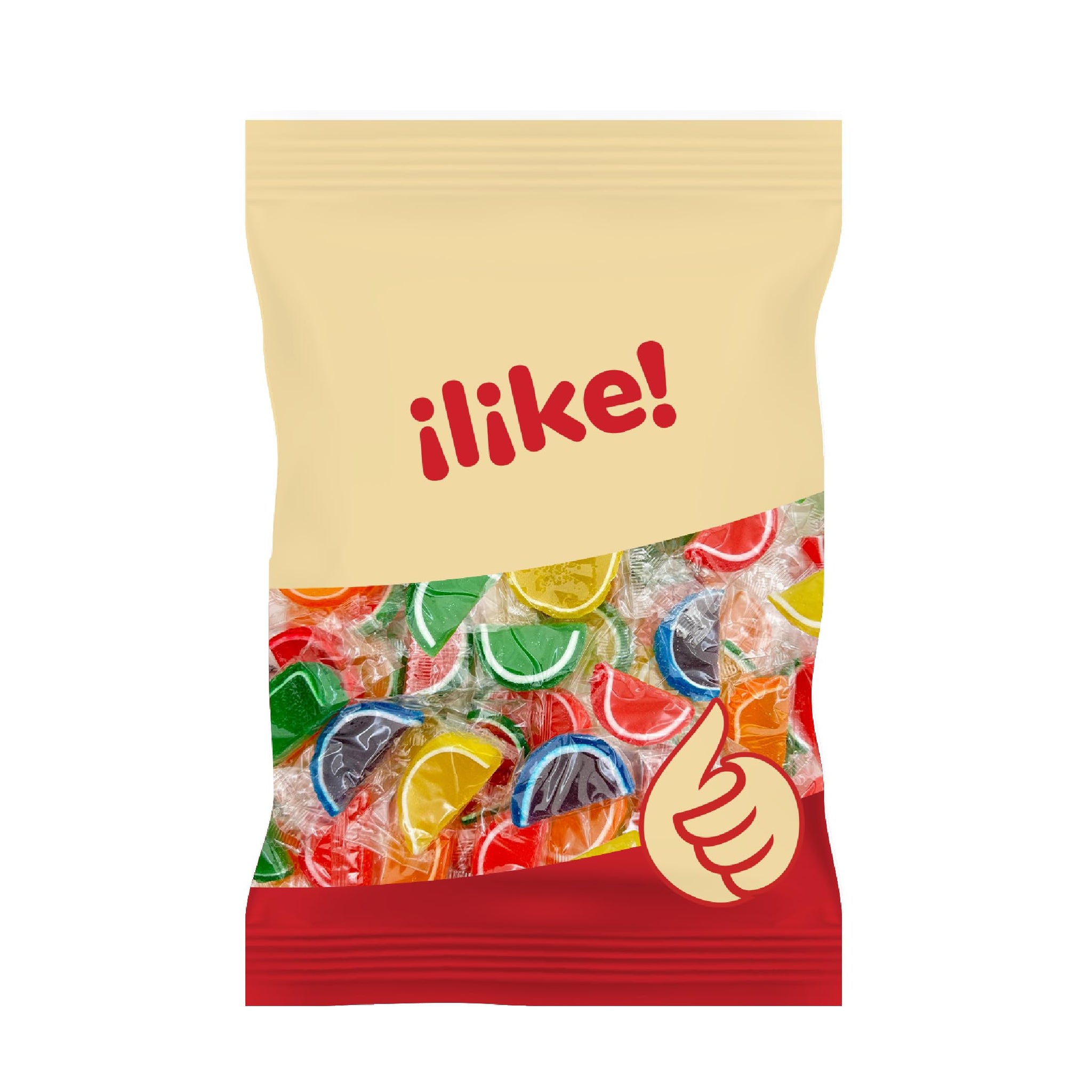 Fruit Slices Jelly Candy | 1.5 Pound Pack | Assorted Flavors | Old Fashioned Candy for Buffets and Holiday Gifting | Individually Wrapped Party Favors