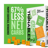 Fiber Gourmet Pepper Jack Thinables Baked Cheese Crackers - Healthy Keto Crackers with 13g Fiber, 5g Protein, 70 Calories, 6g Net Carbs - Kosher Made