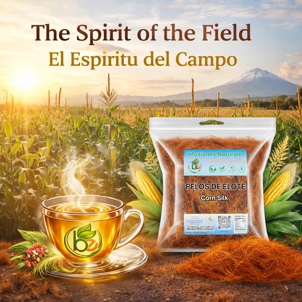 Barbas de Elote Herbal Tea (Cornsilk Tea) - 4 oz Loose Leaf - 100% All-Natural, Wildcrafted, Non-GMO, Gluten-Free - Authentic Mexican Herbal Tea