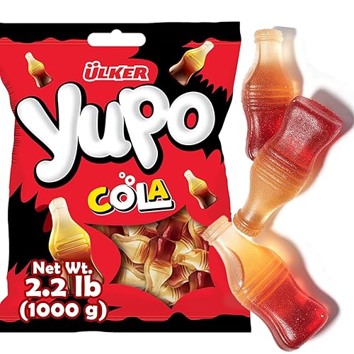 Cola Flavor Gummy Candy, 2.2 lb Bulk Bag, Soft & Chewy Gummy Candies, Soda Pop Flavor Candy for Parties, Candy Buffets, Desserts and Snacking (2.2