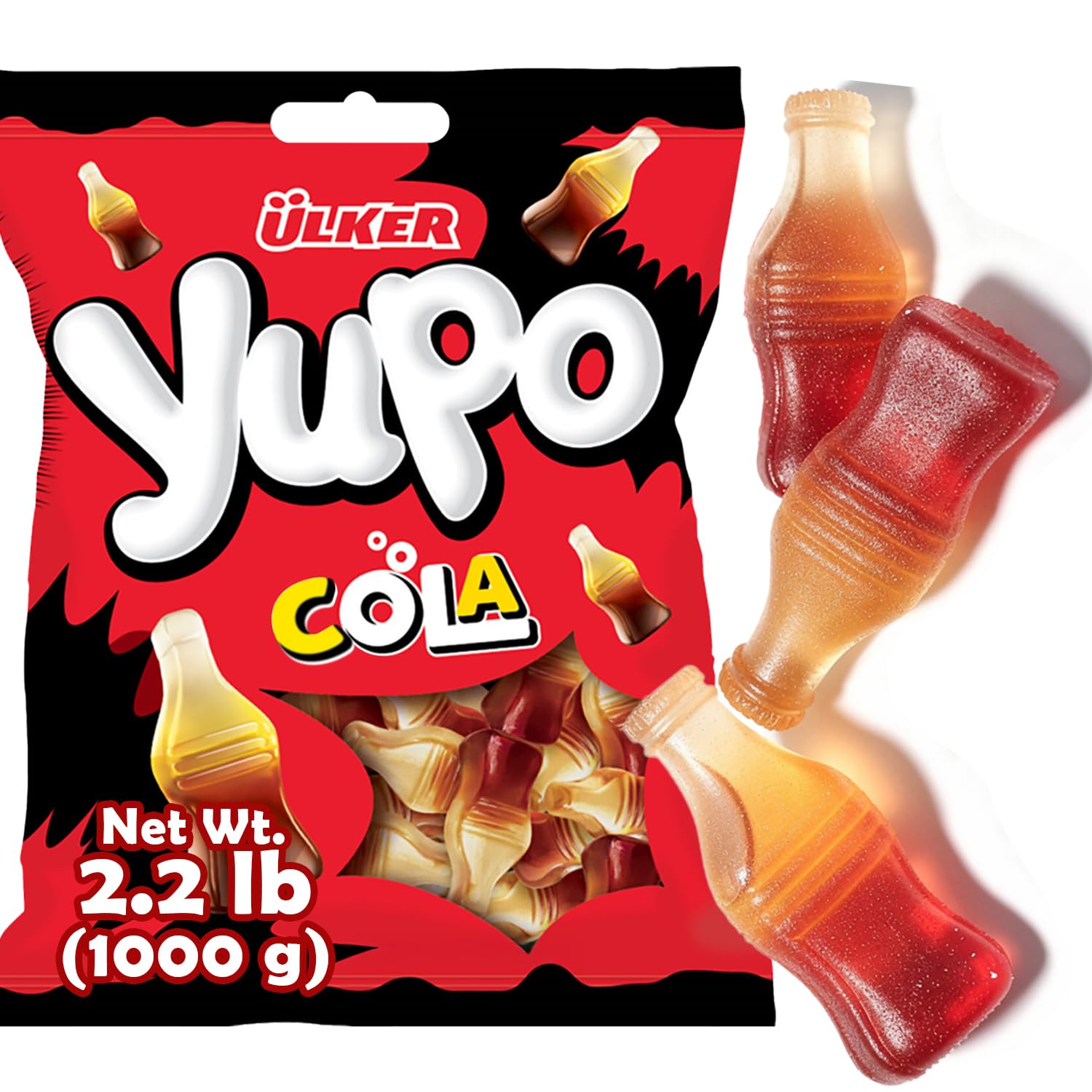 Cola Flavor Gummy Candy, 2.2 lb Bulk Bag, Soft & Chewy Gummy Candies, Soda Pop Flavor Candy for Parties, Candy Buffets, Desserts and Snacking (2.2