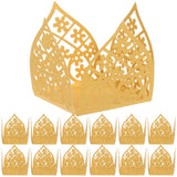 UKCOCO Party Chocolate Tray and Hollow-out Flower Chocolate Wrappers, Gold Paper Candy Packaging Cups for Wedding Dessert Table Decoration, 50pcs