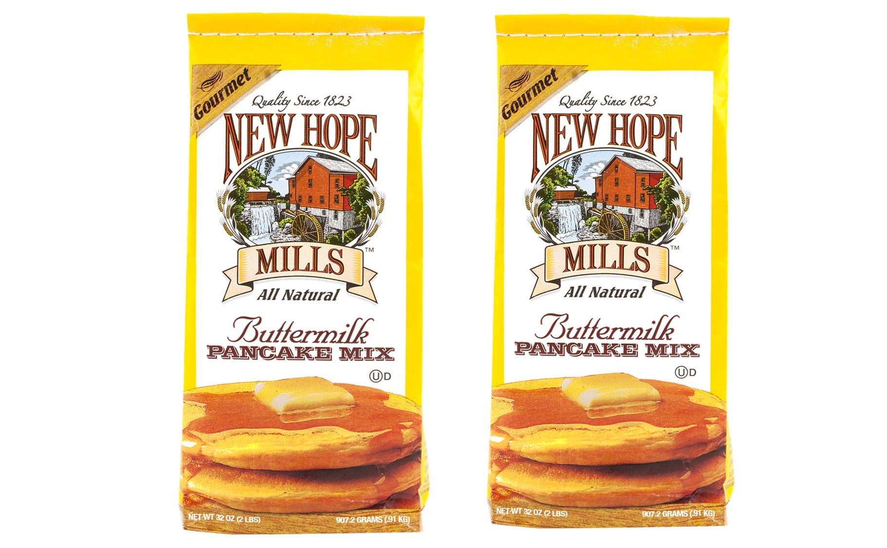 New Hope Mills Buttermilk Pancake Mix- 32 oz. Bags (Two Bags)