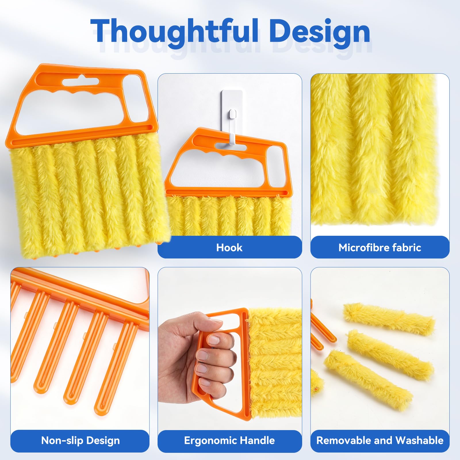Retractable Gap Dust Cleaner Under Appliance Cleaning Tool,Window Blind Cleaner Duster Tool,4pcs Cleaning Tools Set for Under Appliances Furniture