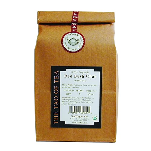 The Tao of Tea Red Bush Chai, 100% Organic Rooibos Chai, 1-Pound