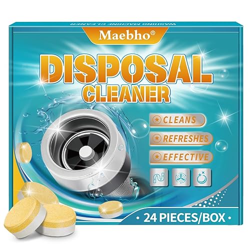 Garbage Disposal Cleaner and Deodorizer Tablets 24-Pack,Septic Safe Sink and Drain Foaming Clean Tablets,Quickly Eliminates Odors,Powerful Foaming