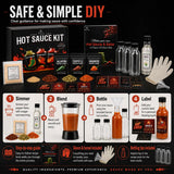 Hot Sauce Making Kit - Make Your Own Fresh Hot Sauce At Home, Gift Set