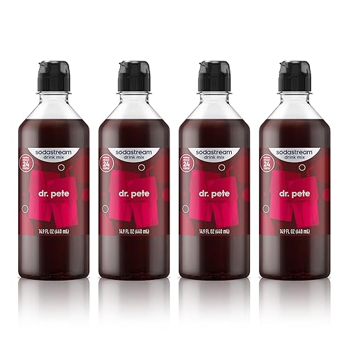 Sodastream Sparkling Drink, Dr Pete New Pour Bottle, 14.9 FL Oz (Pack of 4)
