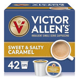 Victor Allen's Coffee Sweet and Salty Caramel Flavored Cappuccino Mix, 42 Count, Single Serve K-Cup Pods for Keurig K-Cup Brewers Brewers (Packaging