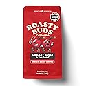 Roasty Buds Cherry Bomb Ground Coffee | 100% Arabica Coffee 12oz | Gluten-Free, Non-GMO, Vegan (Ground, Cherry Bomb)