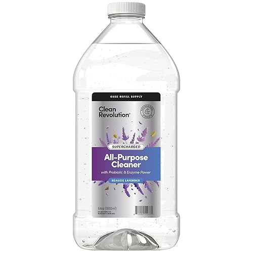 Clean Revolution SuperCharged All Purpose Cleaner Refill with Smart Probiotic + Enzyme Complex, Multi-Surface Kitchen Bathroom & Floor Cleaner