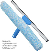 Unger Professional 18” Combi Window Cleaning Tool Refill Sleeve for Washer Products, High Absorbent Squeegee Sponge to Clean Glass Surfaces, Gently