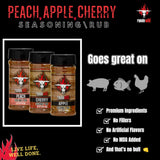 Sweet & Smoky BBQ Rub Gift Set for Grill Lovers - Fruit-Infused Peach, Apple & Cherry Rubs + Award-Winning BBQ Seasonings | Ultimate Smoking