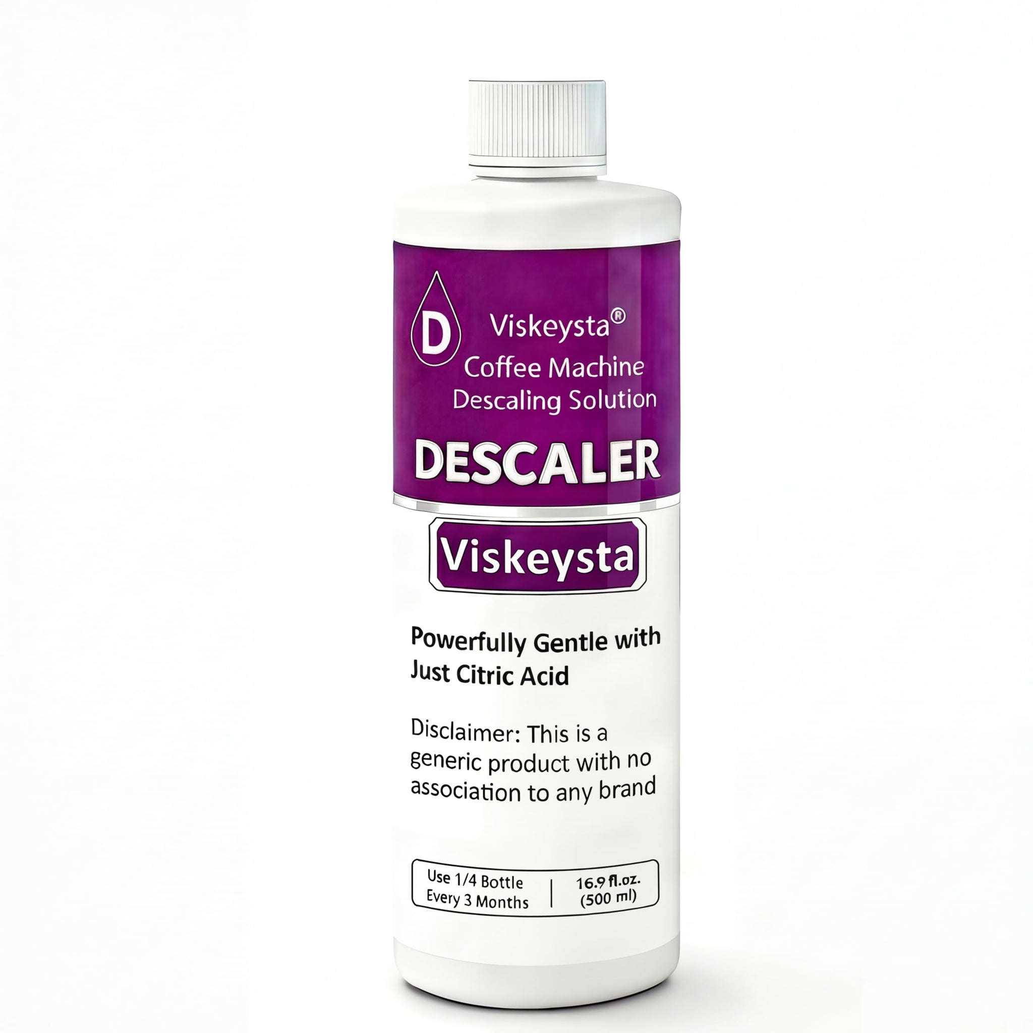 Viskeysta Descaling Solution for OXO Coffee Makers, 16.9 fl oz (500ml) Descaler Liquid, 4 Uses, Citric Acid Formula