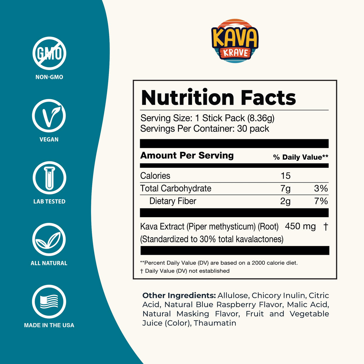 Kava Drink Mix Packets | 30 Pack - Kava Alcohol Substitute, Citrus Berry