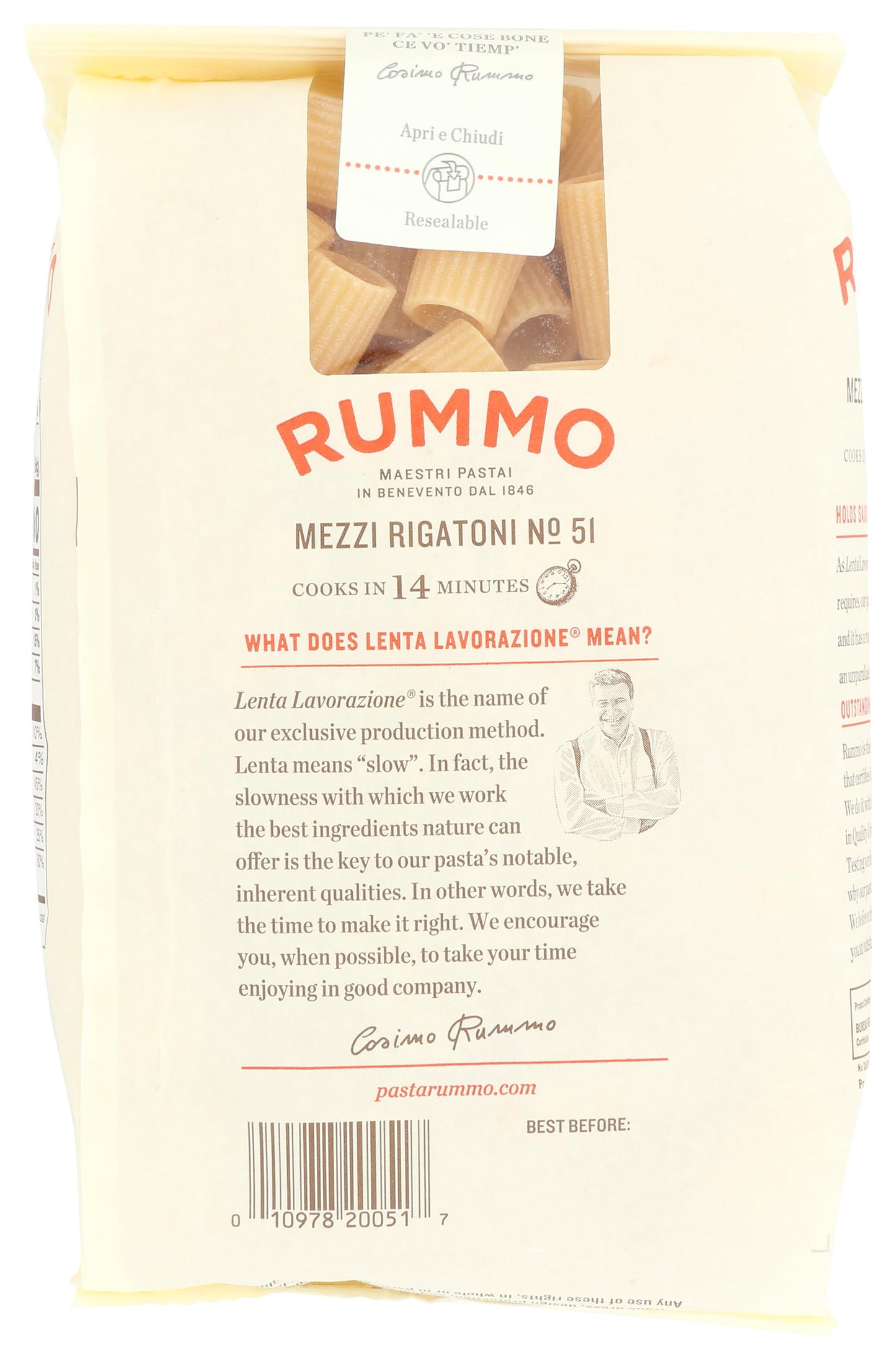 Rummo, Rigatoni Mezzi, 16 Ounce